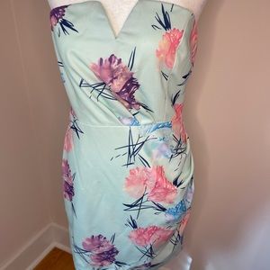 Floral Strapless Dress